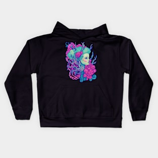 Pink Posy Spring Dryad Kids Hoodie